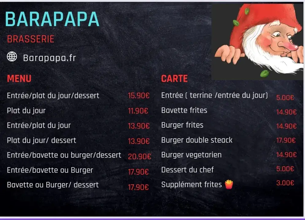 Menu_Restaurant Le Barapapa_Chevrolière_image_1
