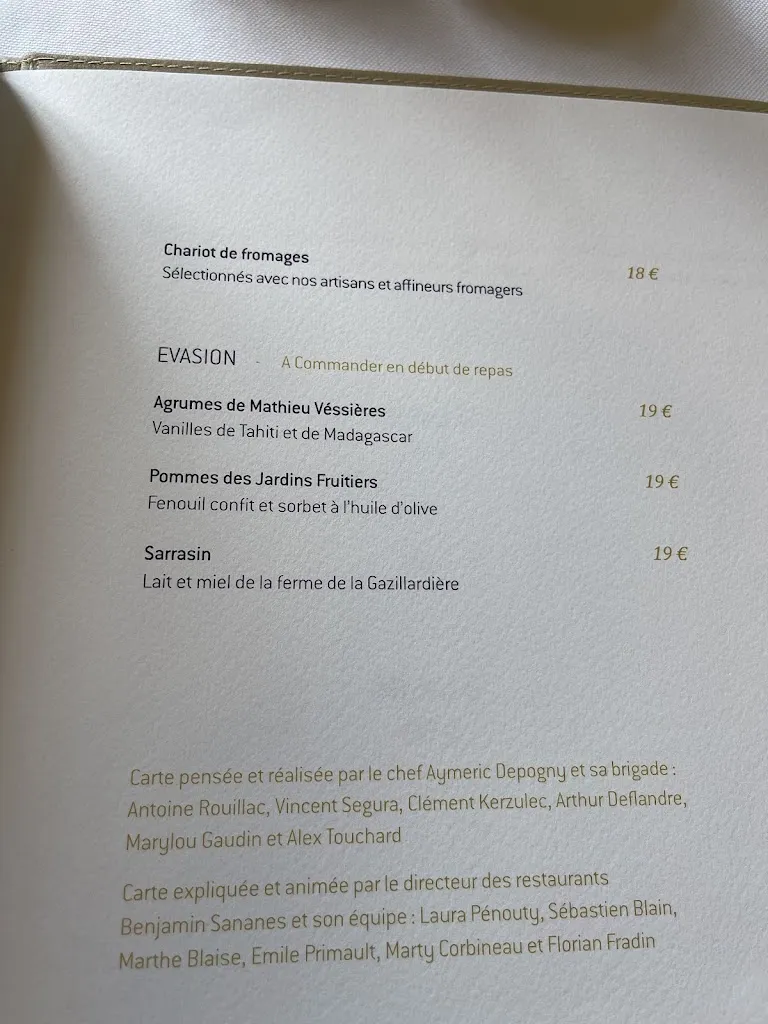 Menu_Restaurant L'Epicurien - Abbaye de Villeneuve_Sorinières_image_3