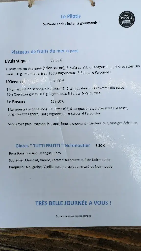 Menu_Le Pilotis_Guérinière_image_1