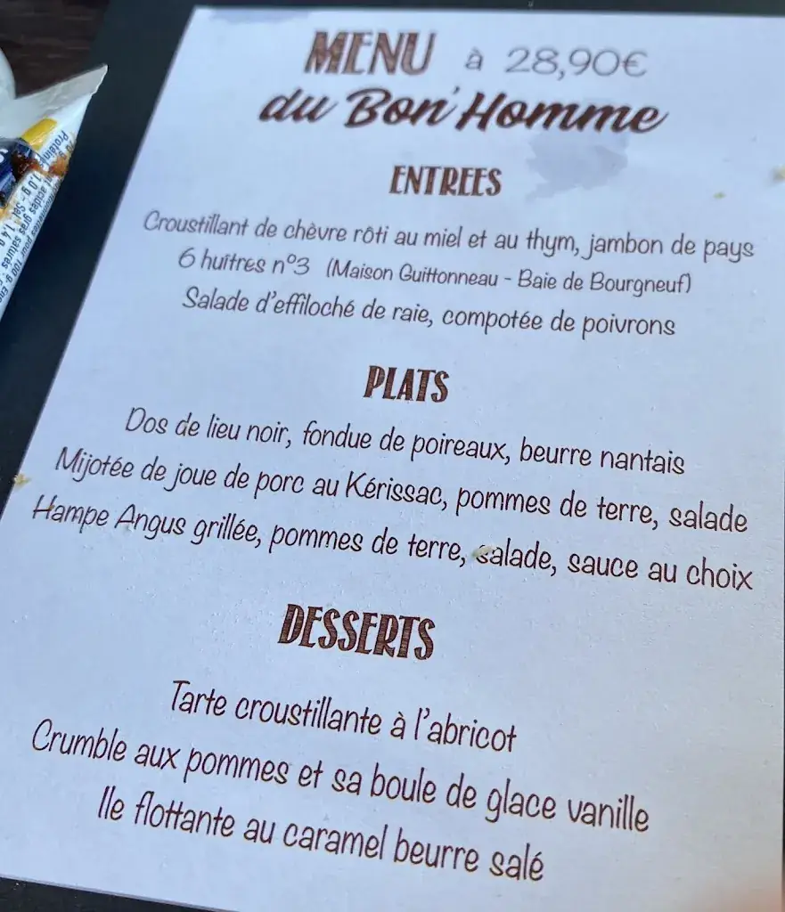 Menu_Le Bon'Homme_Guérinière_image_1