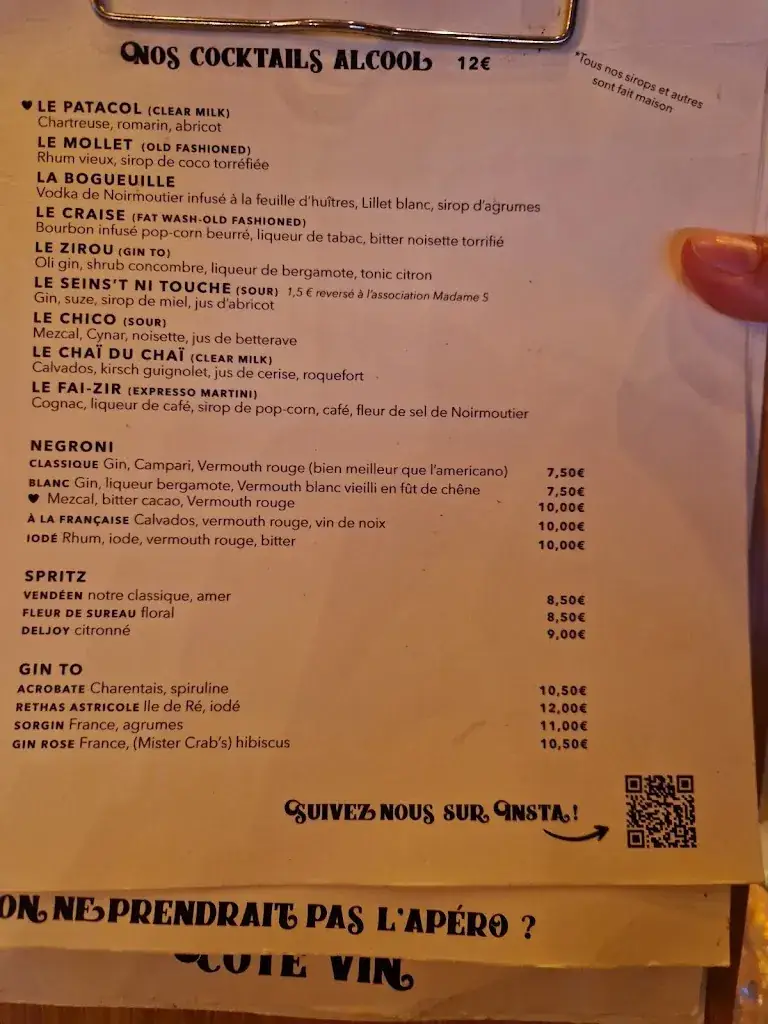 Menu_Chez Patacol_Guérinière_imagen_1