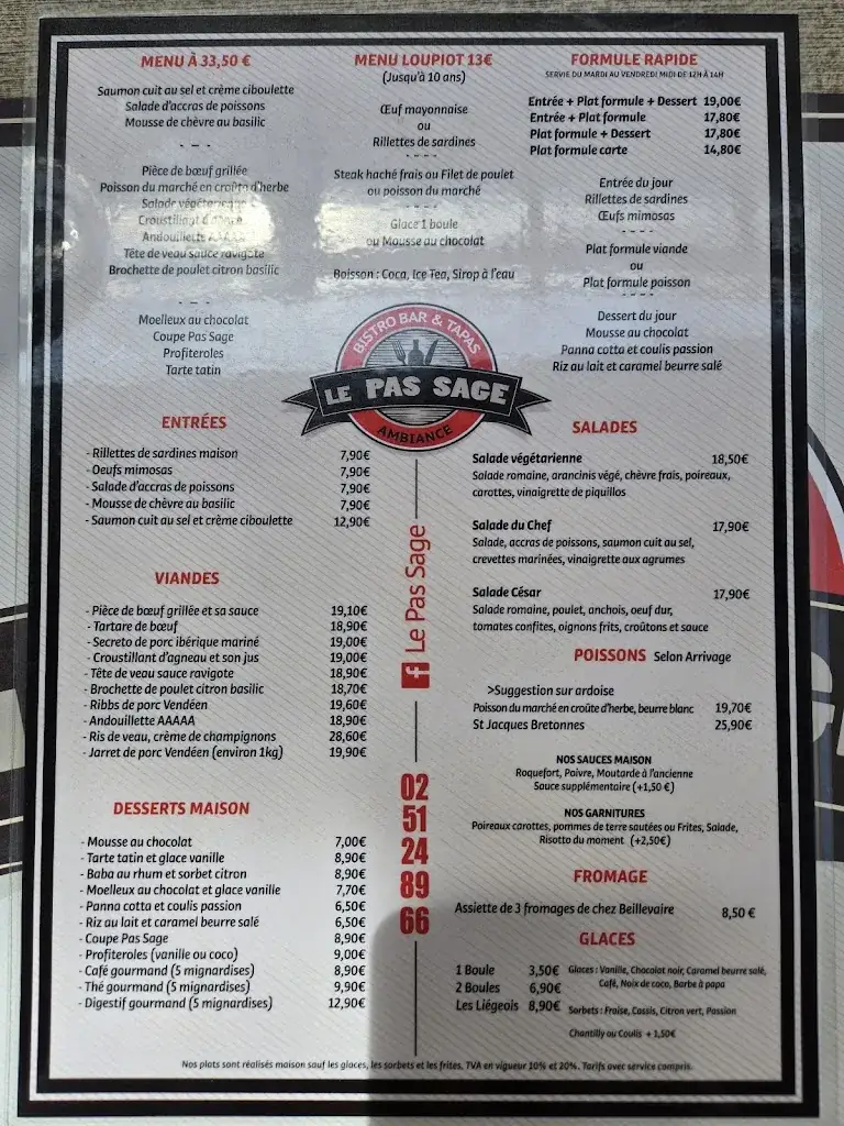 Menu_Le Pas Sage_Roche-sur-Yon_image_1