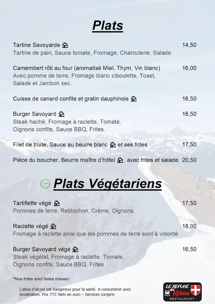 Menu_Le Refuge de Ribou_Tessoualle_image_2