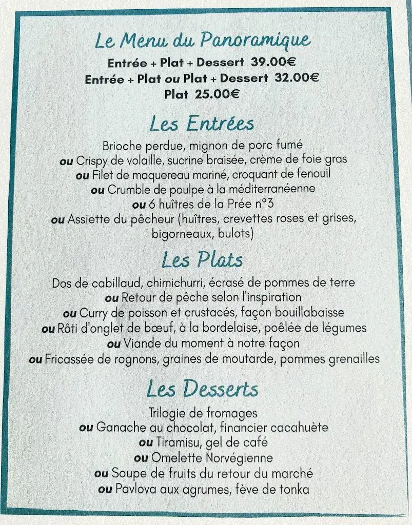 Menu_Panoramique de la Prée_Plaine-sur-Mer_immagine_1