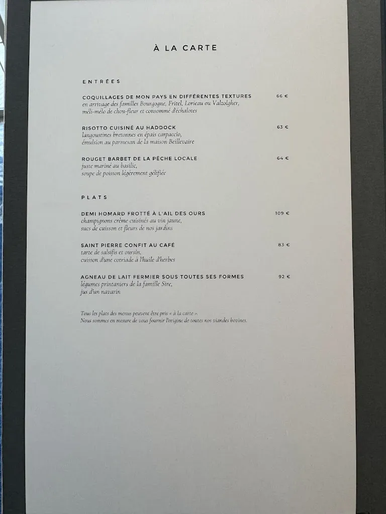 Menu_Hôtel Restaurant Anne de Bretagne | Mathieu Guibert_Plaine-sur-Mer_image_2