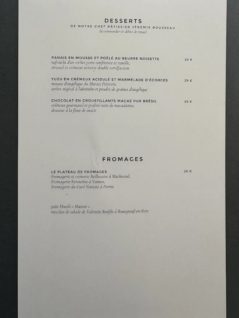 Menu_Hôtel Restaurant Anne de Bretagne | Mathieu Guibert_Plaine-sur-Mer_image_4