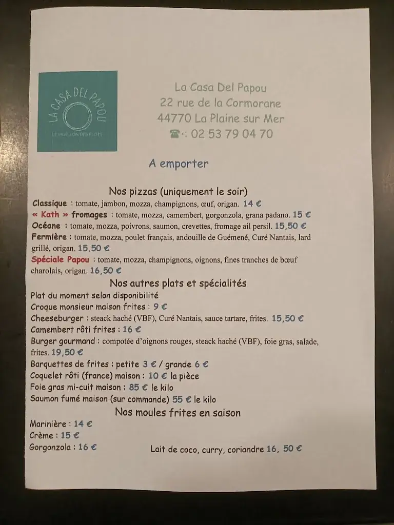 Menu_Le Pavillon des Flots_Plaine-sur-Mer_image_1