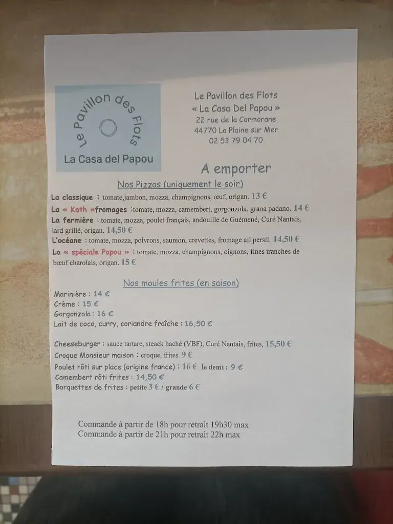 Menu_Le Pavillon des Flots_Plaine-sur-Mer_image_2