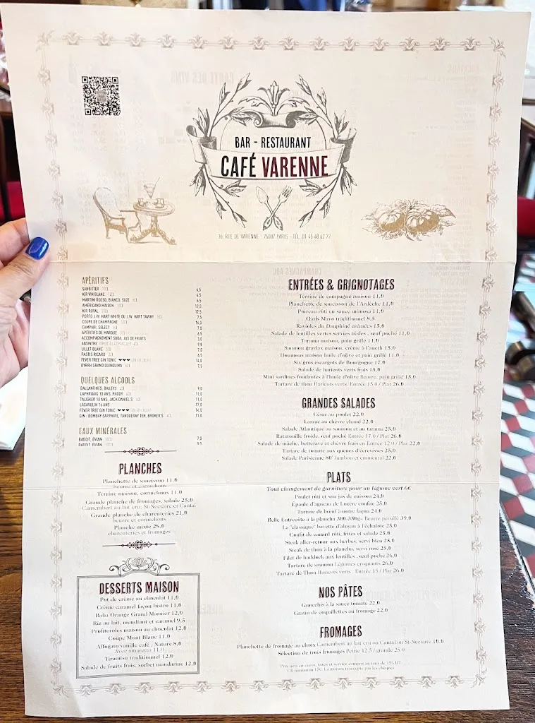 Menu_Café Varenne_Paris_image_1