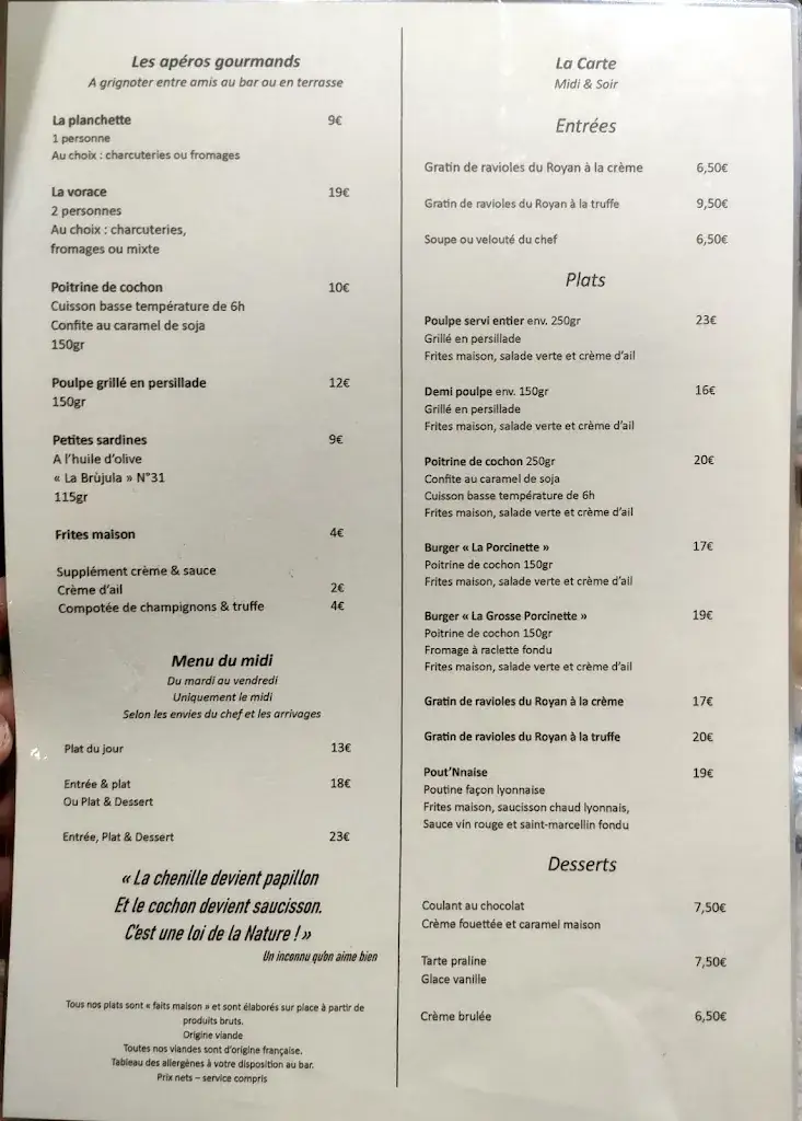 Menu_Bistrot La Varenne_Lyon_image_3