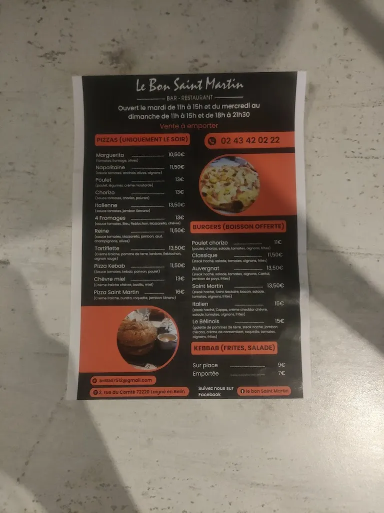 Menu_Le Bon Saint-Martin_Laigné-Saint-Gervais_image_1