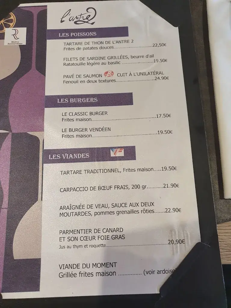 Menu_L'Antre 2 La Tranche sur mer_Tranche-sur-Mer_image_4