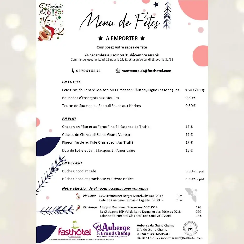 Menu_Auberge du Grand Champ_Montmarault_immagine_2