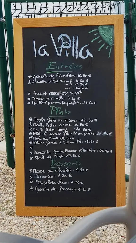 Menu_La Villa - Bar Resto' Lounge_Tranche-sur-Mer_image_4