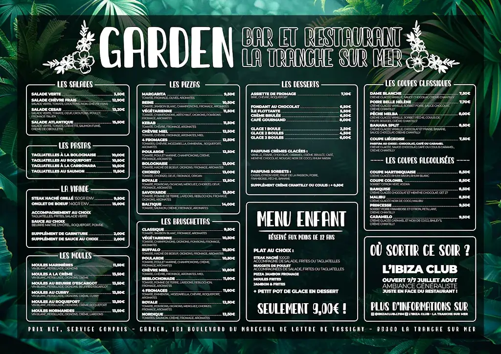 Menu_Le Garden - La Tranche-sur-mer_Tranche-sur-Mer_image_1