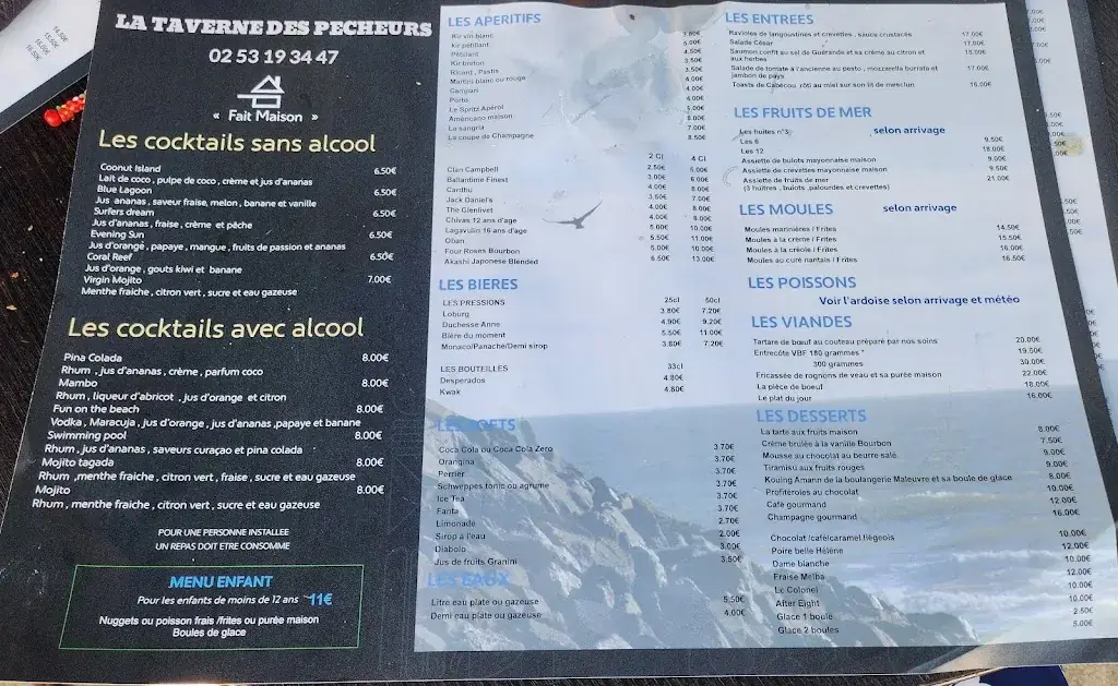 Menu_La Taverne des Pêcheurs_Turballe_image_1