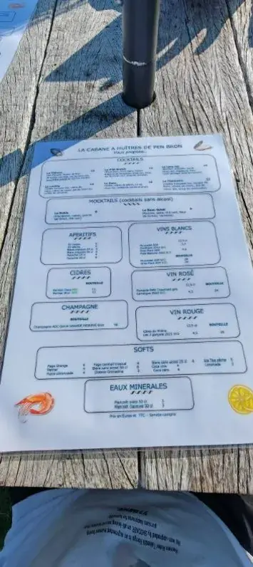 Menu_LA CABANE A HUÎTRES DE PEN BRON _Turballe_image_4