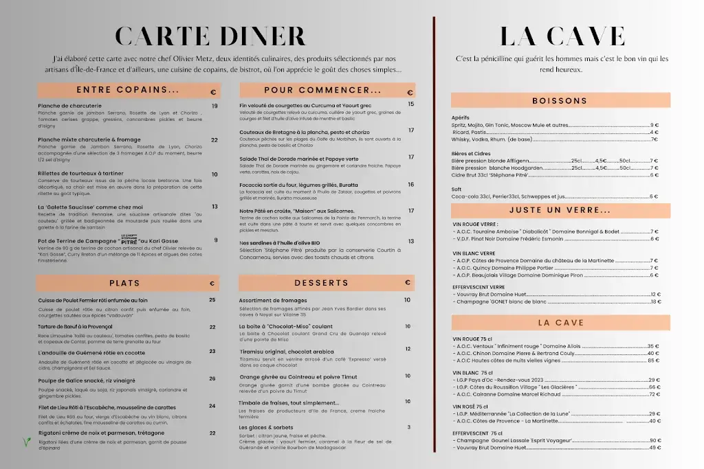Menu_Restaurant Le Cellier_Paris_image_1