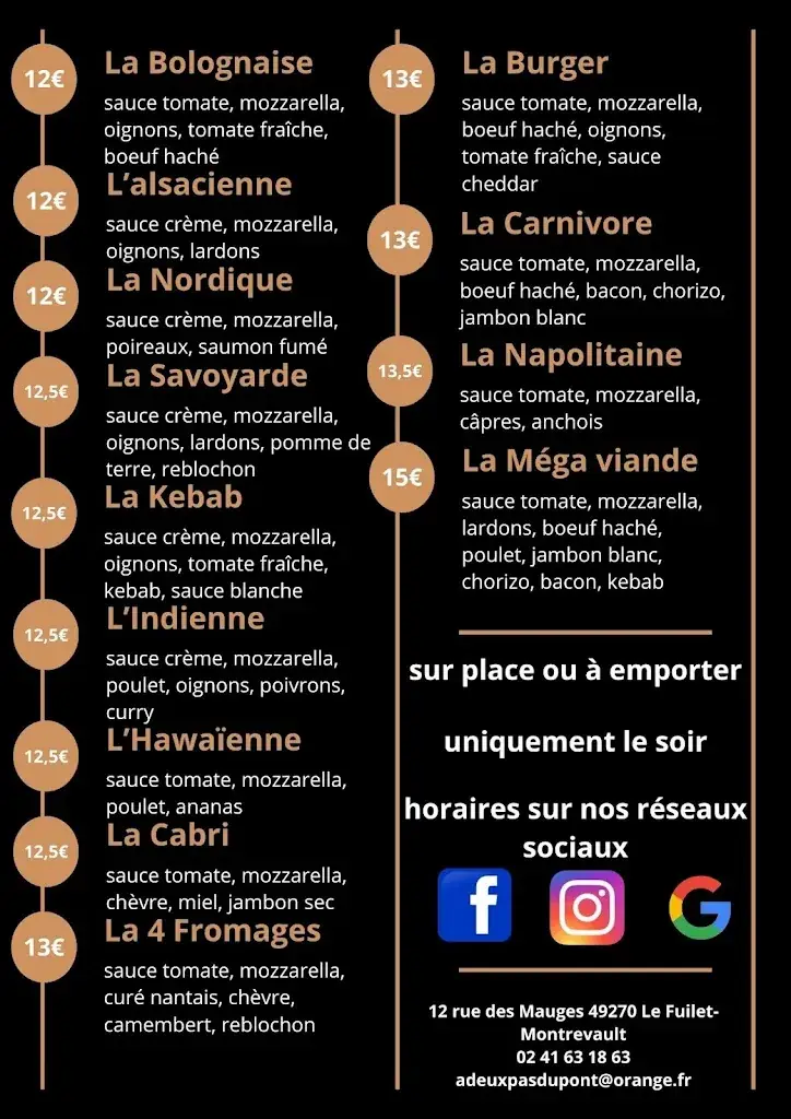 Menu_RESTAURANT À 2 PAS DU PONT_Montrevault-sur-Èvre_image_1