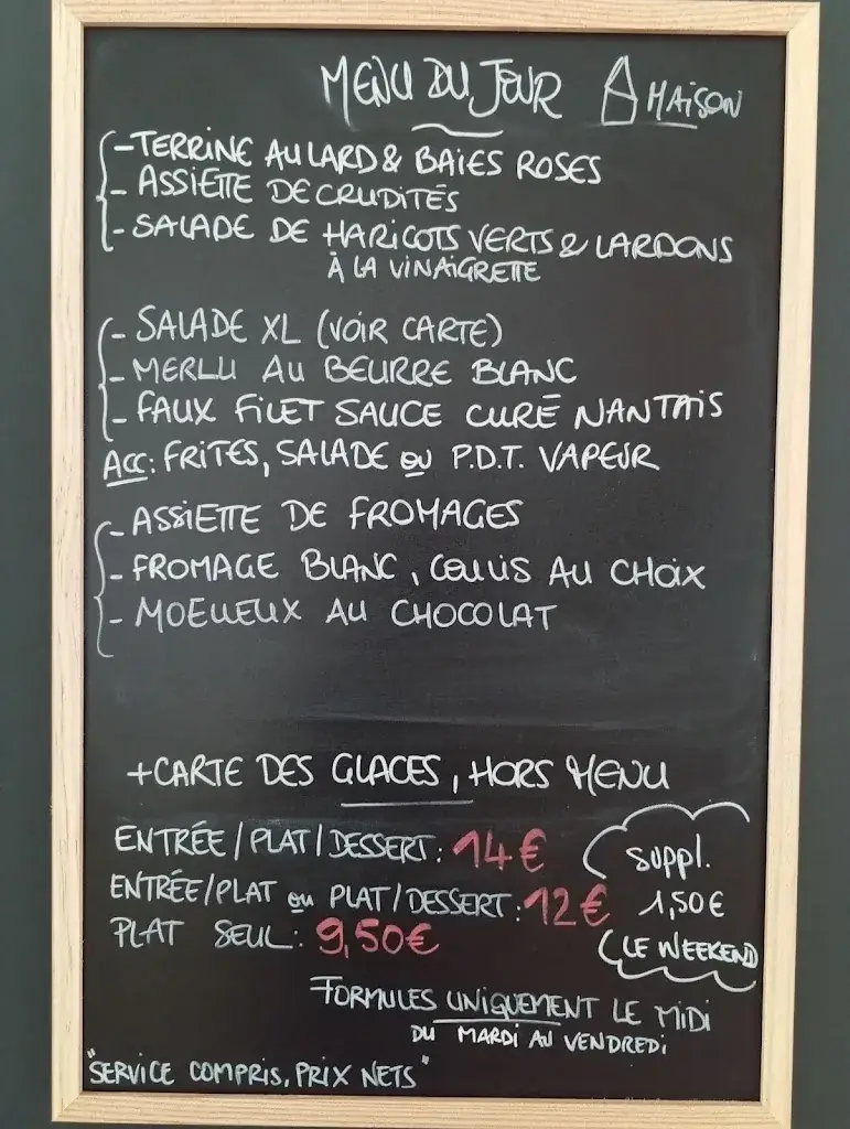Menu_RESTAURANT À 2 PAS DU PONT_Montrevault-sur-Èvre_image_2