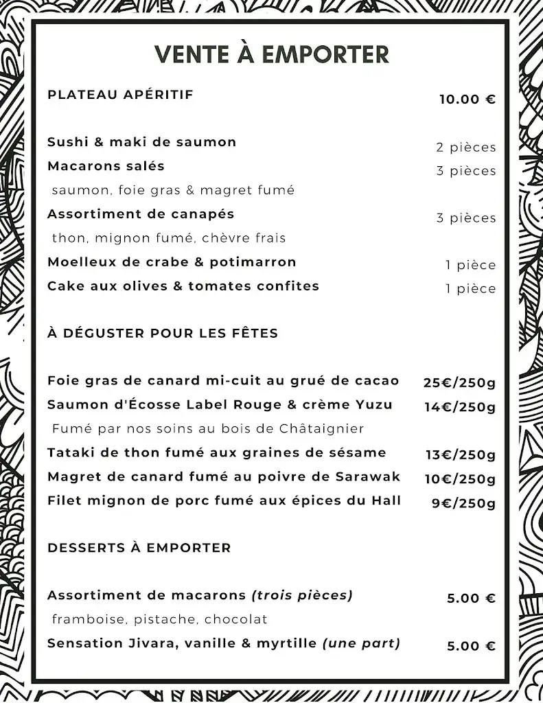 Menu_Restaurant Hall St Lazare_Loroux-Bottereau_image_4