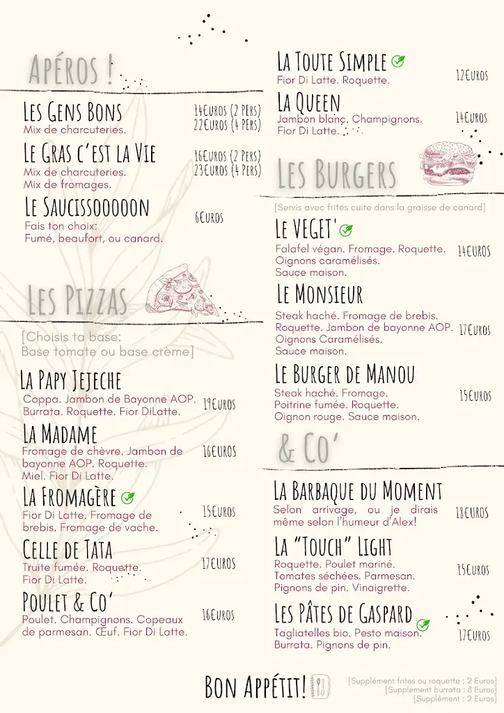Menu_Chez Madame, Monsieur_Lude_image_1