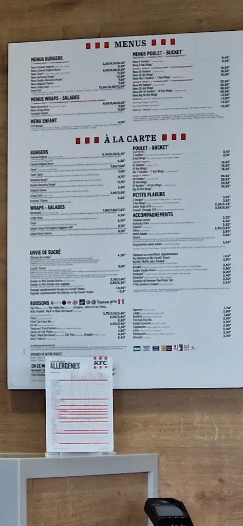 Menu_KFC Montmarault Allier_Sazeret_image_1