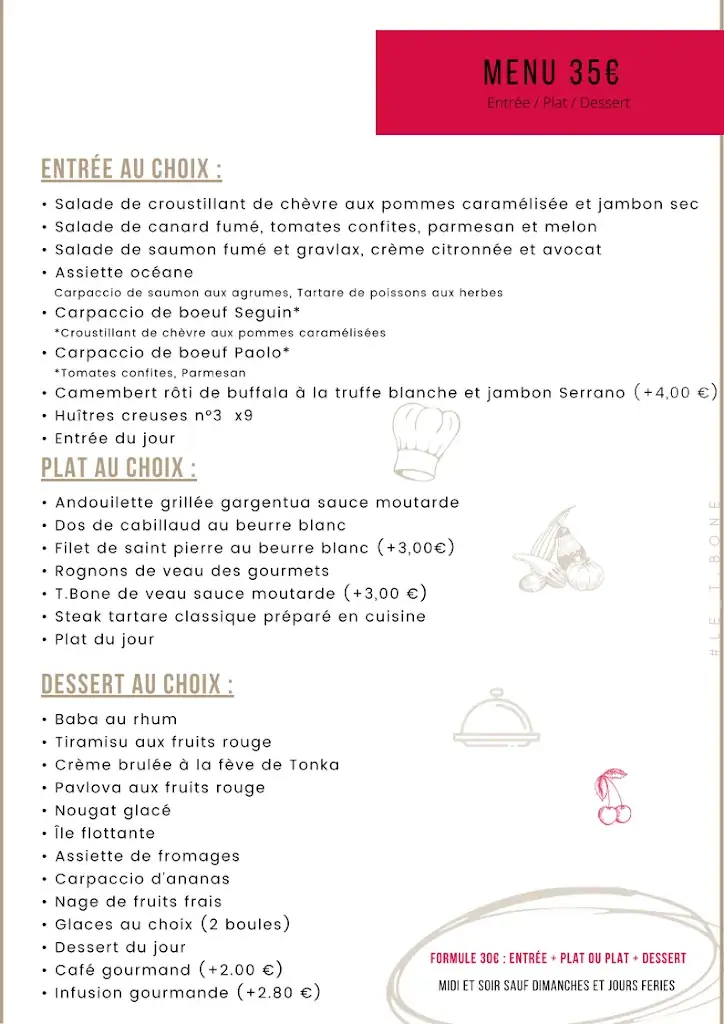 Menu_Restaurant Le T.Bone_Pouliguen_image_1
