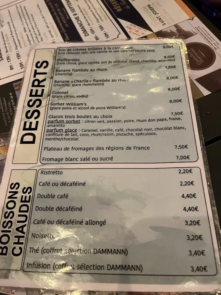 Menu_RESTAURANT LE CHARLIE FOLIE'S_Moulins_image_2