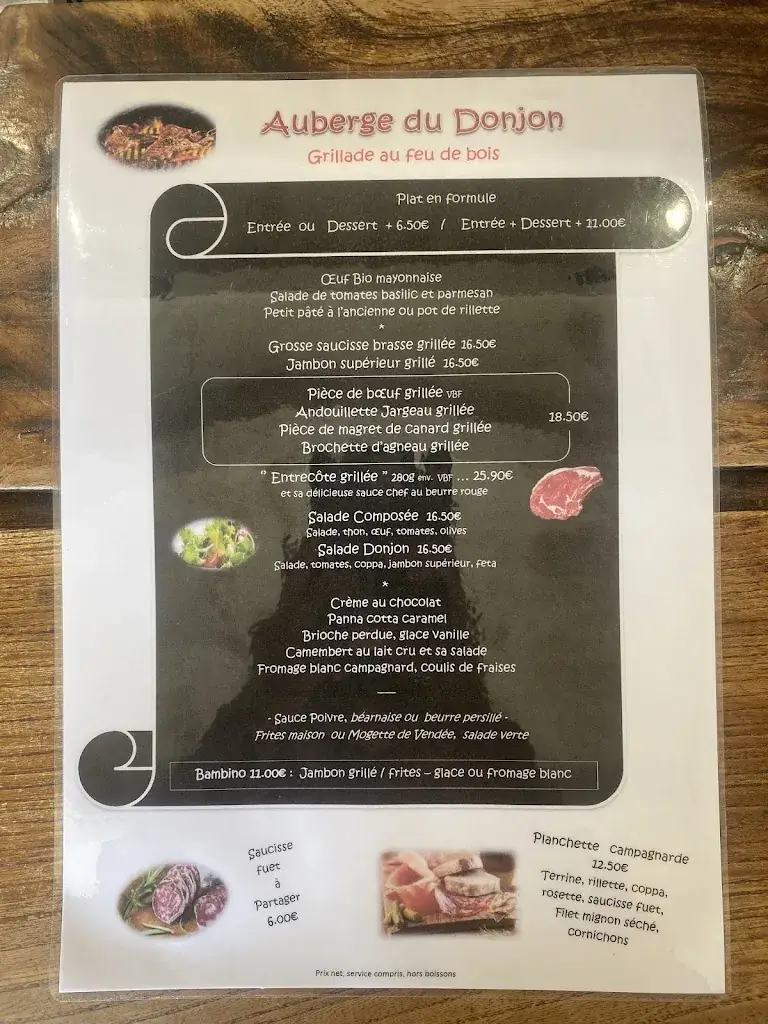 Menu_L'Auberge du Donjon_Tiffauges_image_1