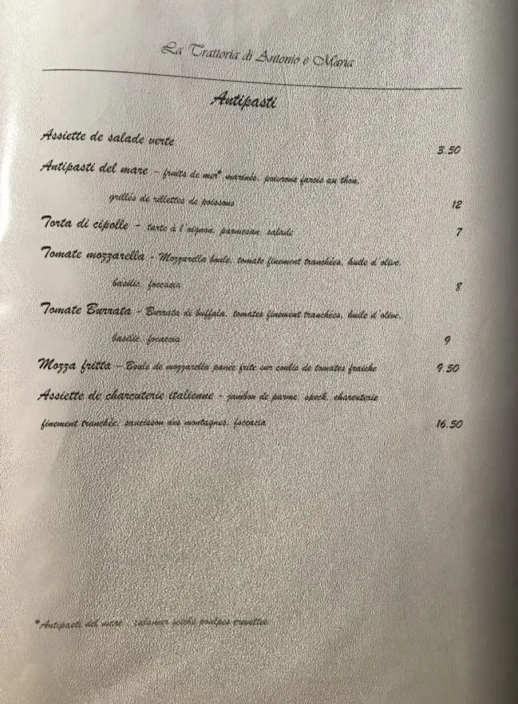 Menu_TRATTORIA DI ANTONIO È MARIA_Luçon_image_3
