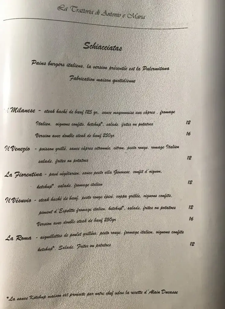 Menu_TRATTORIA DI ANTONIO È MARIA_Luçon_image_4