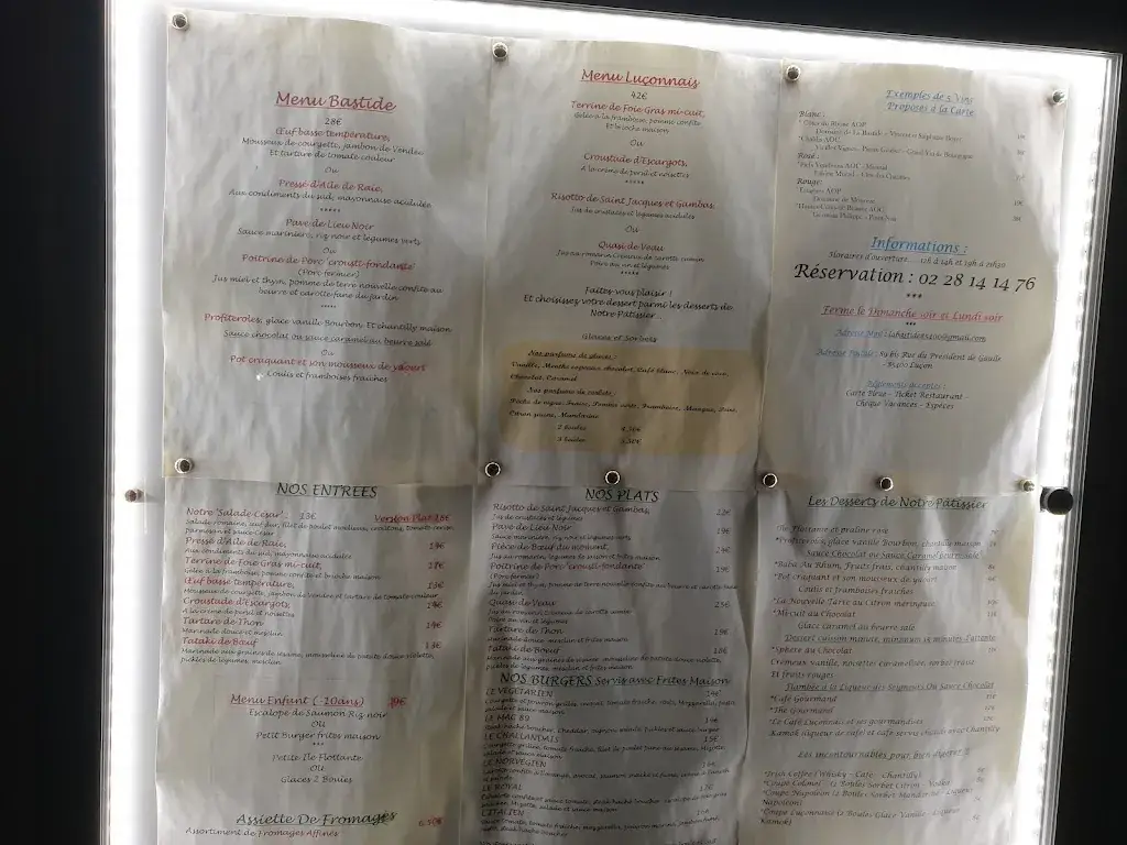 Menu_Restaurant La Bastide_Luçon_image_2