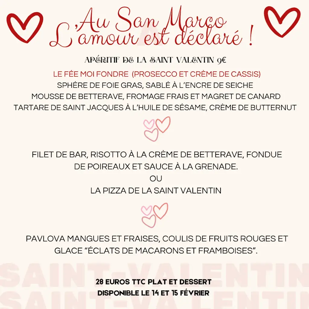 Menu_Le San Marco – Pizzeria et restaurant italien - Les Ponts-de-Cé_Ponts-de-Cé_immagine_1