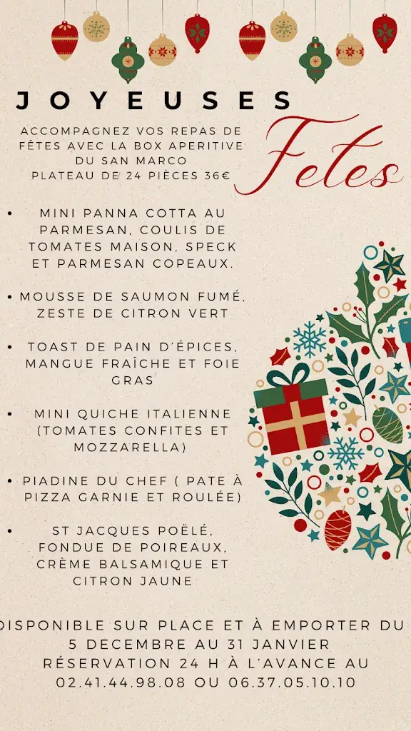 Menu_Le San Marco – Pizzeria et restaurant italien - Les Ponts-de-Cé_Ponts-de-Cé_immagine_2