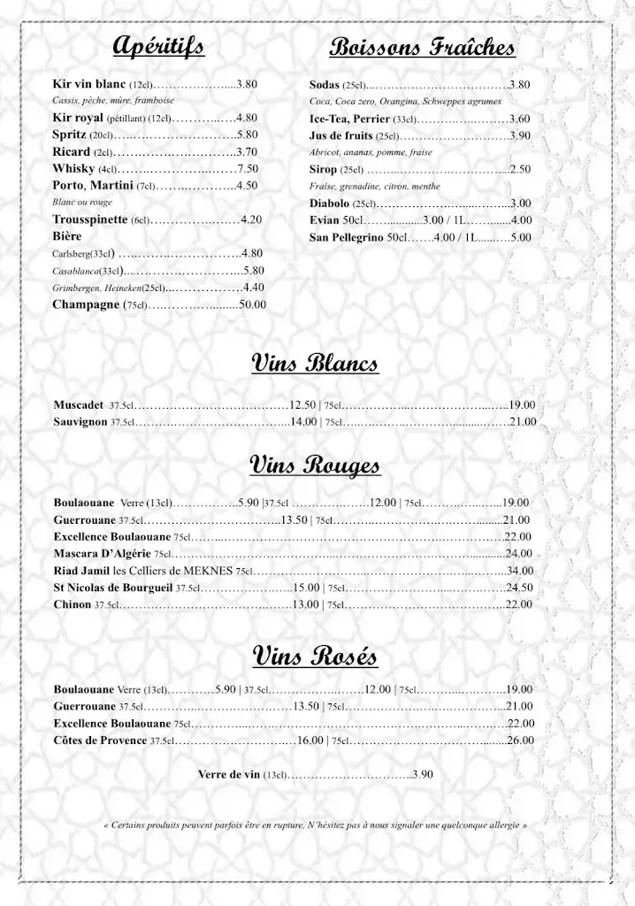 Menu_Restaurant La Dune Dorée_Herbiers_image_1