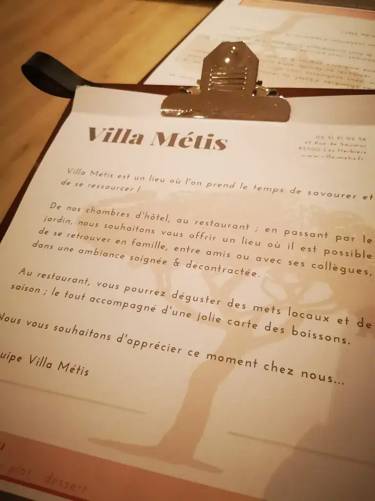 Menu_Villa Métis - Hotel & Restaurant_Herbiers_immagine_2