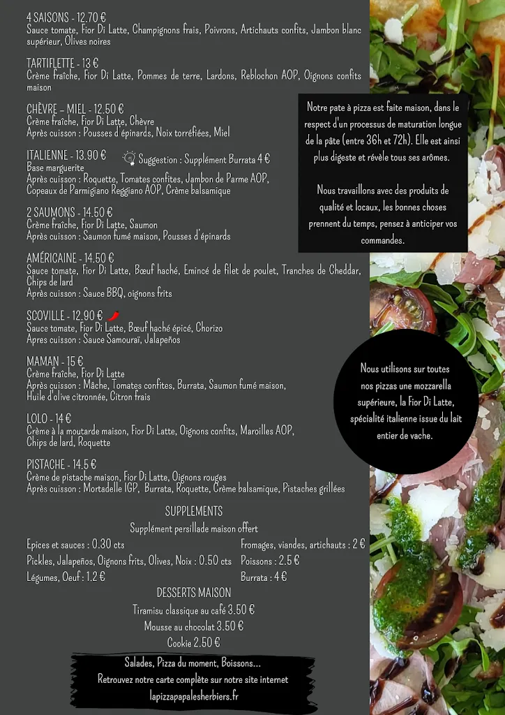 Menu_La Pizz'à Papa - Les Herbiers_Herbiers_immagine_2