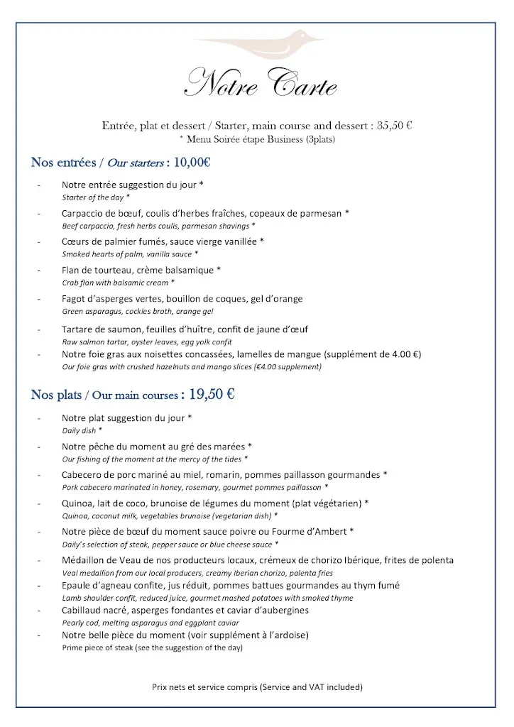 Menu_The Orchid Restaurant_Herbiers_image_1