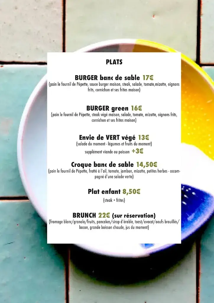 Menu_Le Banc Sable Hostel Restaurant, Séminaire, Événements_Longeville-sur-Mer_image_2