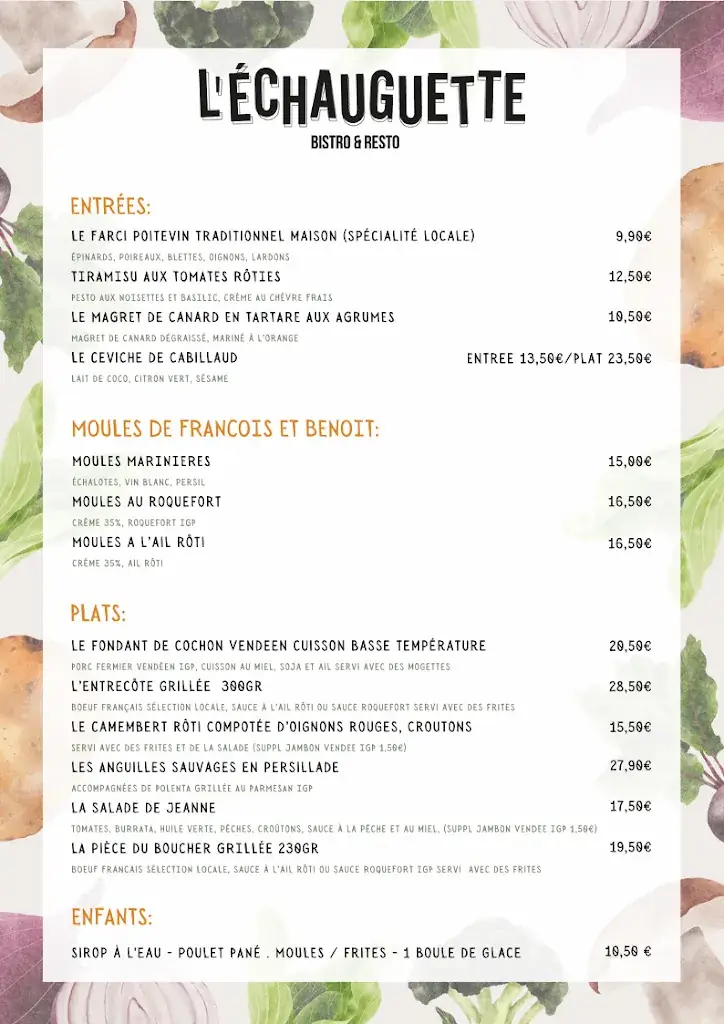Menu_Restaurant L'Echauguette - Terrasse au bord de l'eau_Maillezais_image_1