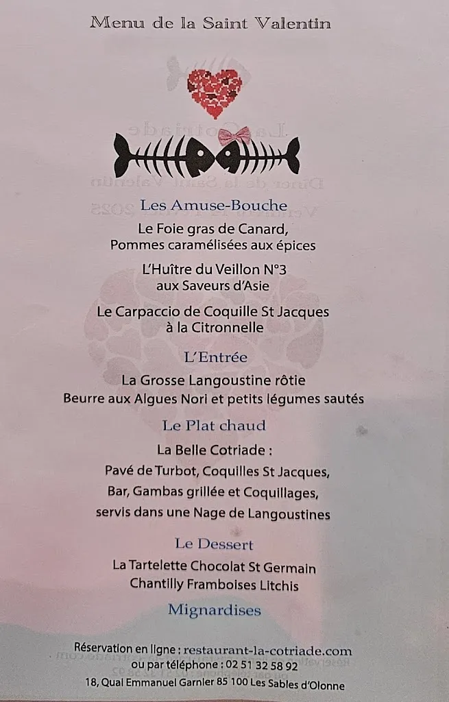 Menu_Restaurant La Cotriade Les Sables d'Olonne_Sables-d'Olonne_image_2