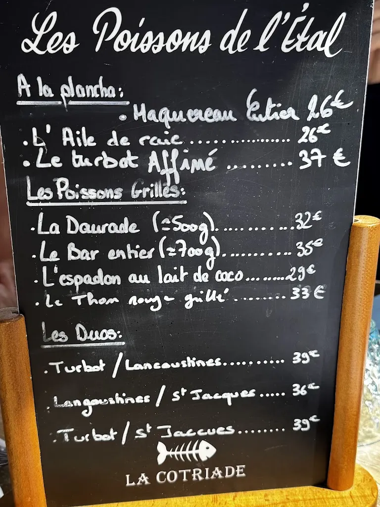 Menu_Restaurant La Cotriade Les Sables d'Olonne_Sables-d'Olonne_image_3