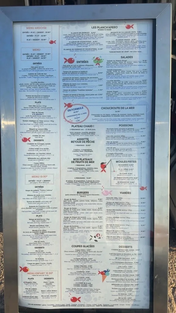 Menu_Le Poisson Rouge_Sables-d'Olonne_image_1