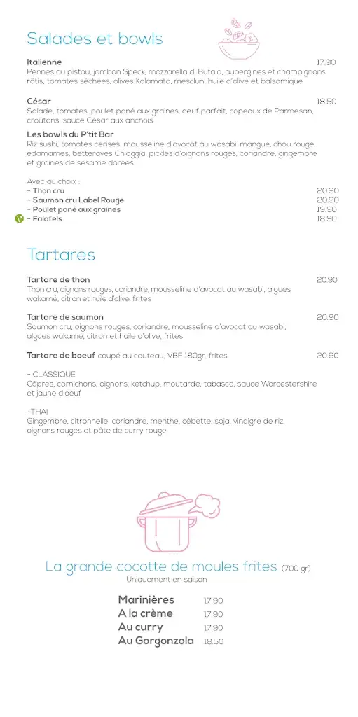 Menu_The Little Bar_Sables-d'Olonne_immagine_4