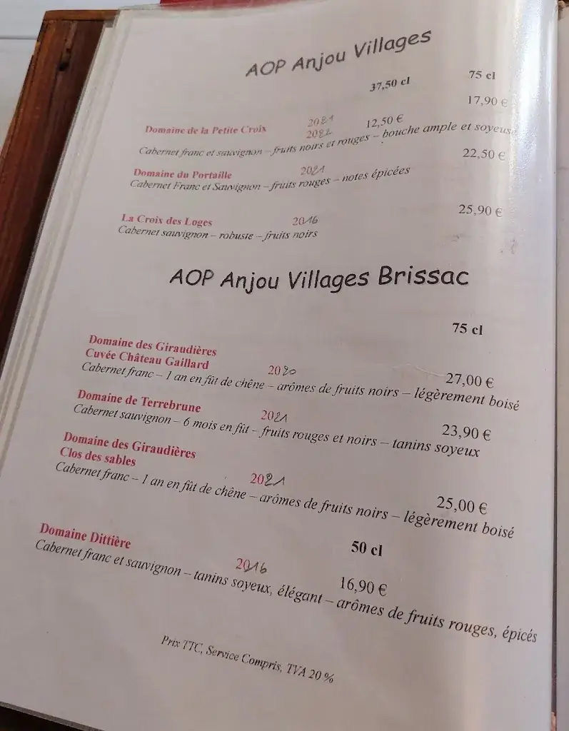 Menu_l'auberge du vigneron_Terranjou_image_2