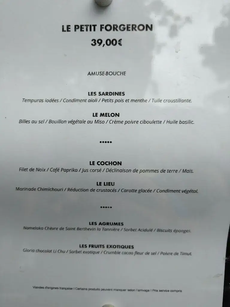 Menu_RESTAURANT LA FORGE_Saint-Georges-Buttavent_immagine_2