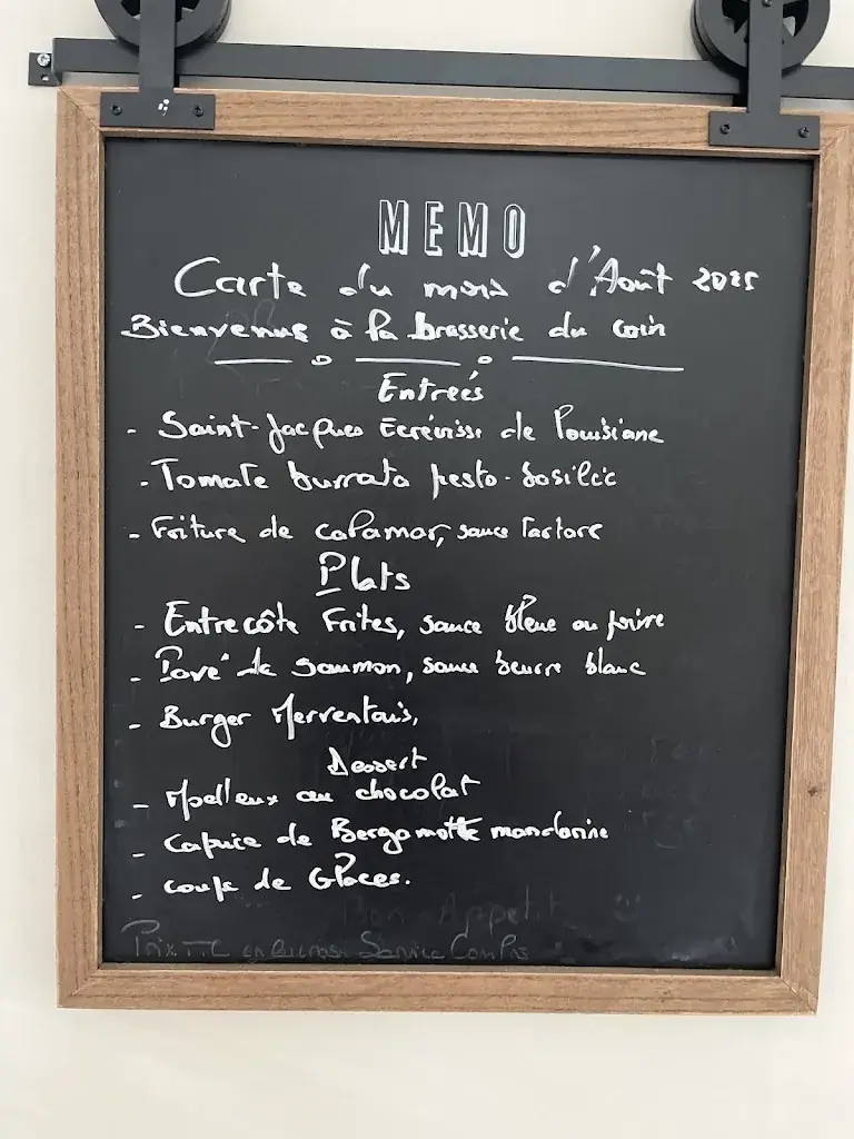 Menu_La brasserie du coin de Mervent_Mervent_image_1