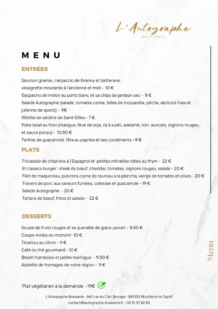 Menu_L'Autographe Brasserie_Mouilleron-le-Captif_image_1