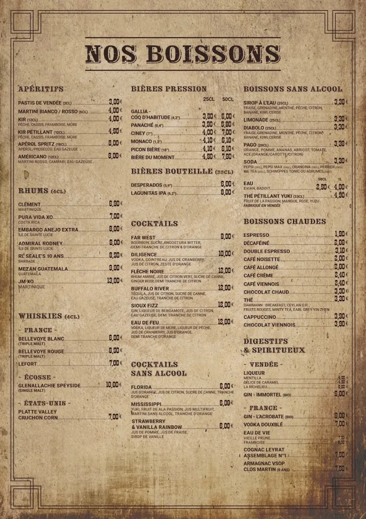 Menu_O'Ranch Restaurant - Bar & Concerts_Moutiers-les-Mauxfaits_image_1